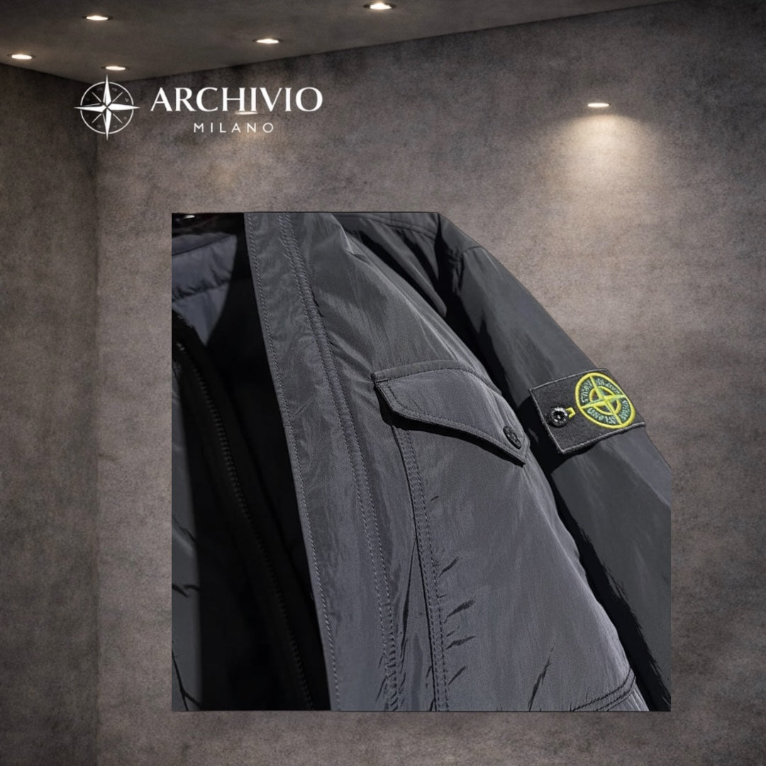STONE ISLAND VESTE-CHEMISE DEPERLANT